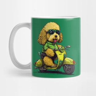 BMF Golden Doodle Riding Scooter Mug